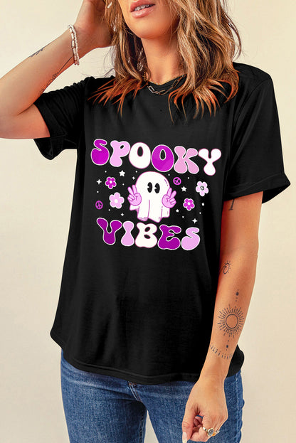 Spooky Vies in Purple Short Sleeve T-Shirt