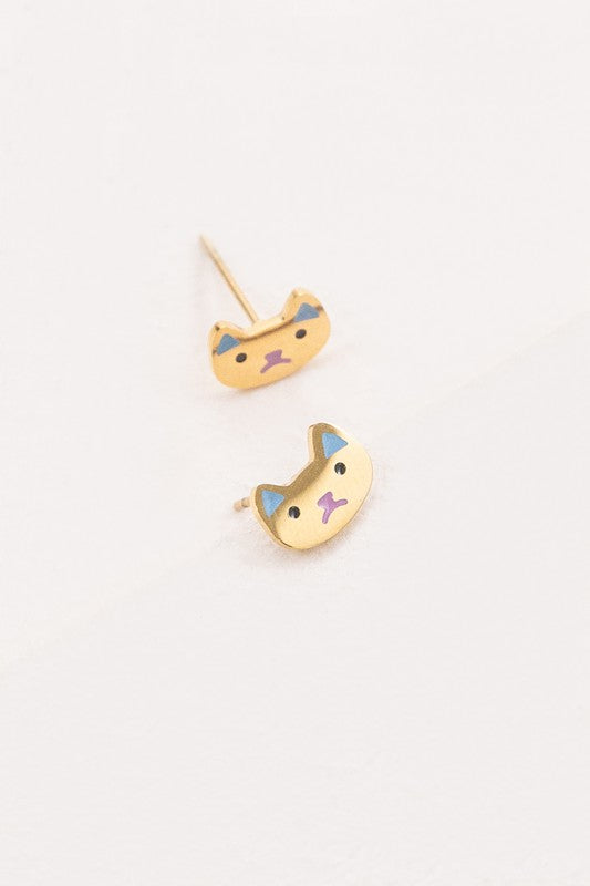 Cat Stud Earrings