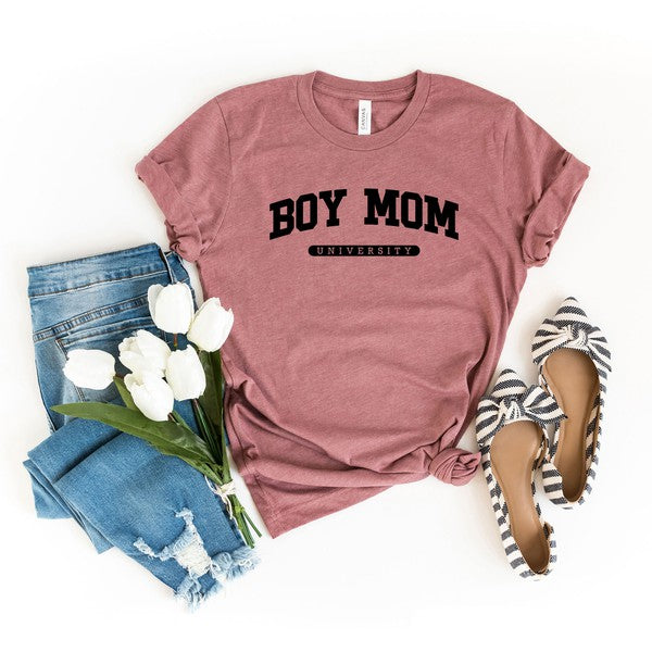 Boy Mom University Short Sleeve Graphic Tee