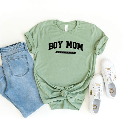 Boy Mom University Short Sleeve Graphic Tee