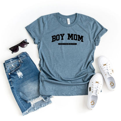 Boy Mom University Short Sleeve Graphic Tee