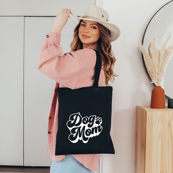 Dog Mom Bold Canvas Tote