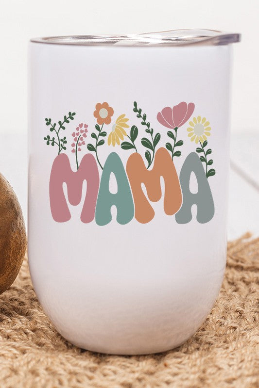 Color Mama Floral Wine Tumbler