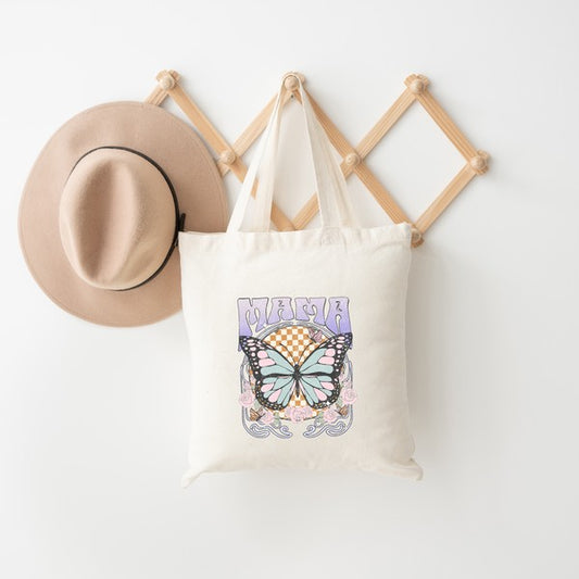 Mama Butterfly Canvas Tote