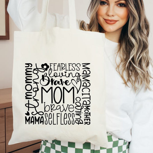 Mom Doodles Canvas Tote