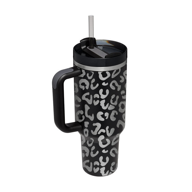 40 Oz Tumbler With Handle & Straw