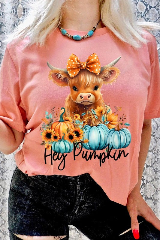 Hey Pumpkin Highland Cow T-Shirt