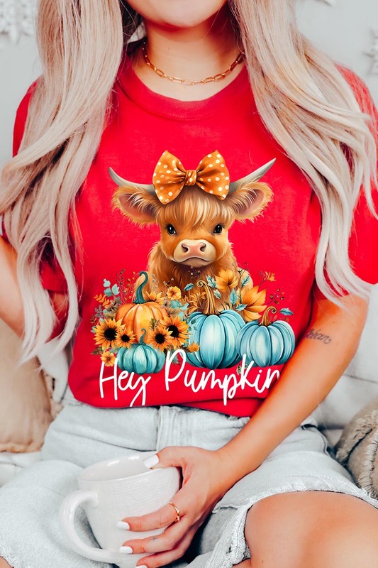 Hey Pumpkin Highland Cow T-Shirt