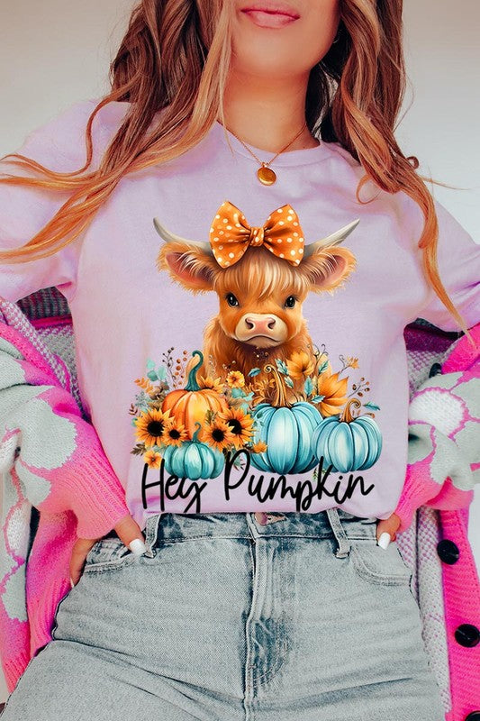 Hey Pumpkin Highland Cow T-Shirt