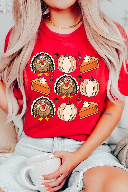 Turkeys Pumpkins & Pie T-Shirt