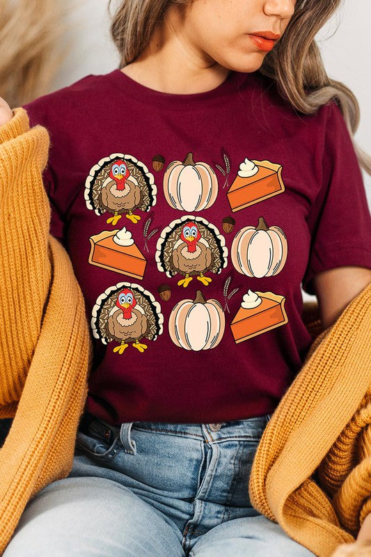 Turkeys Pumpkins & Pie T-Shirt