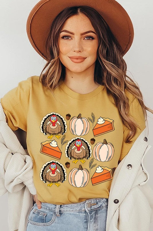 Turkeys Pumpkins & Pie T-Shirt