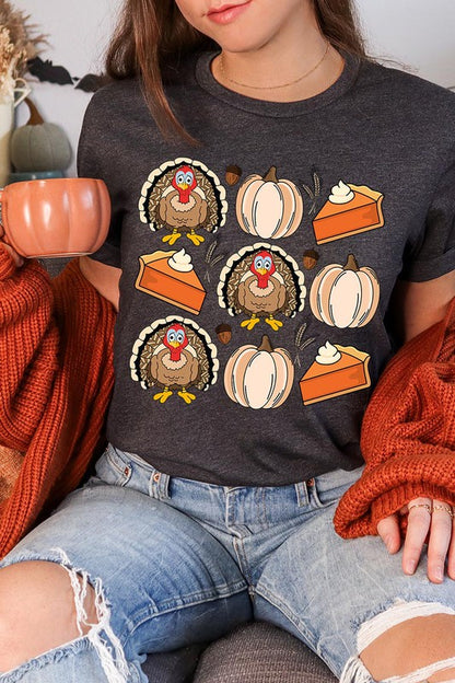 Turkeys Pumpkins & Pie T-Shirt