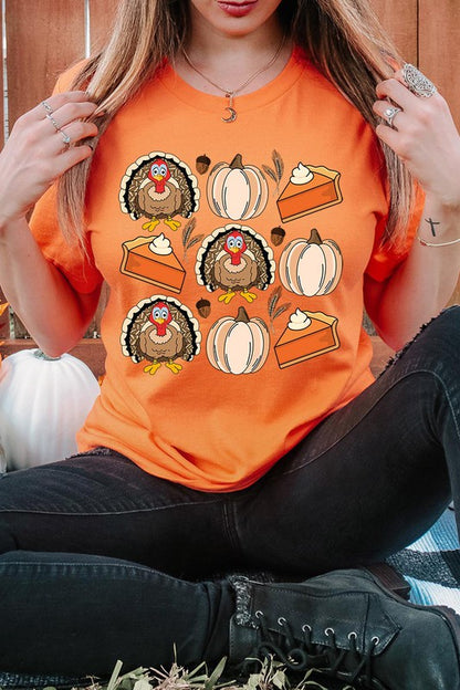 Turkeys Pumpkins & Pie T-Shirt