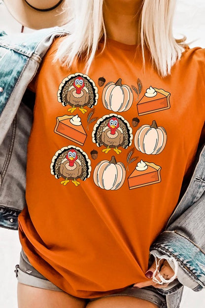 Turkeys Pumpkins & Pie T-Shirt