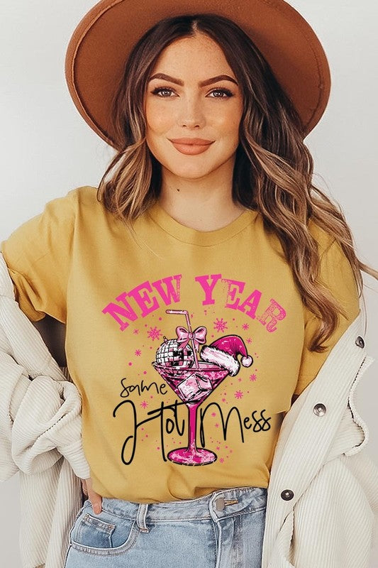 New Year Same Hot Mess Graphic Tee