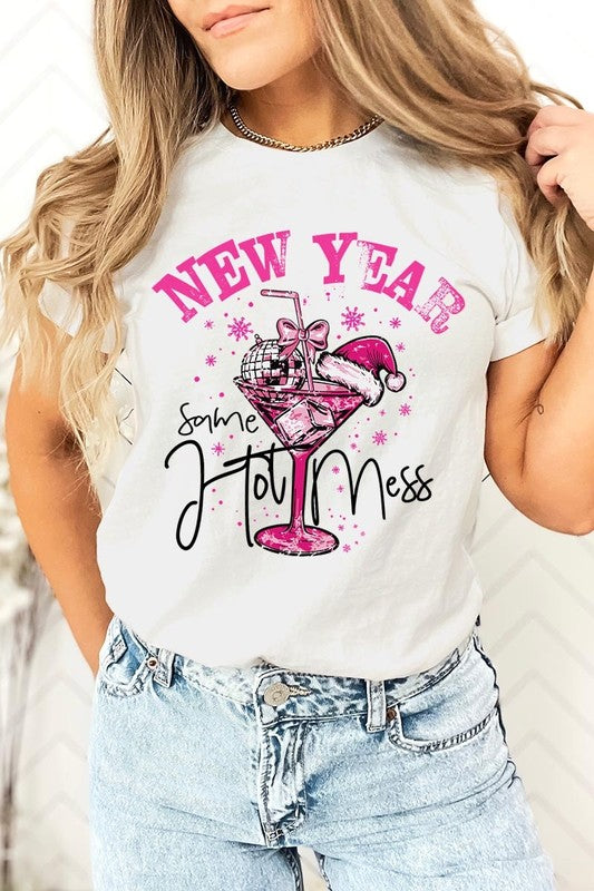 New Year Same Hot Mess Graphic Tee