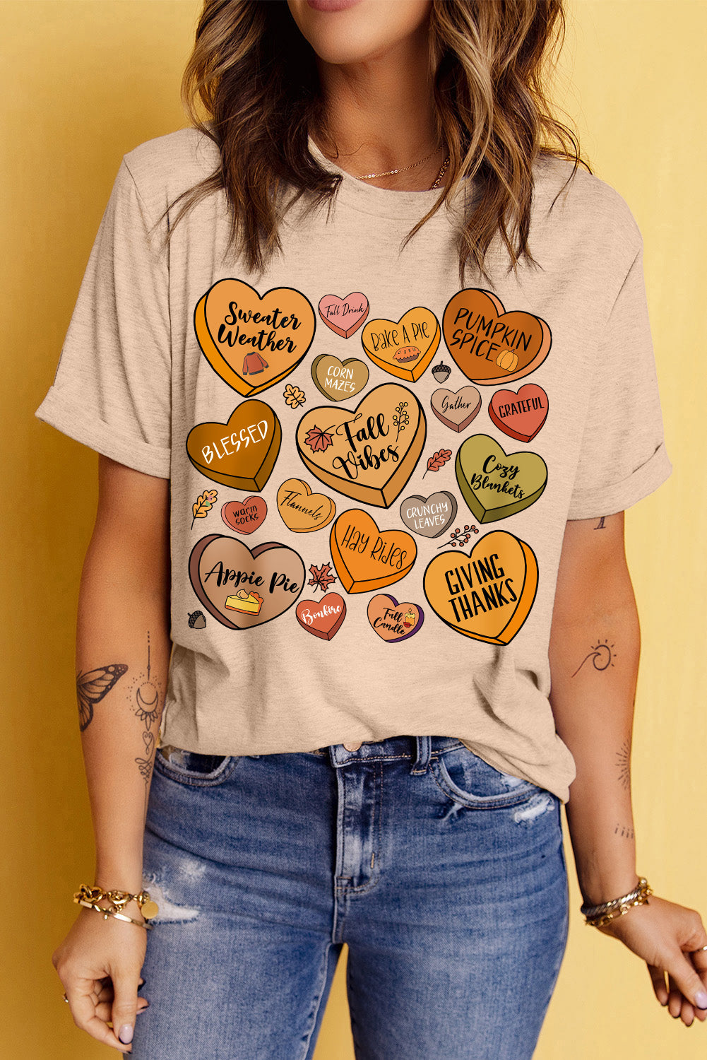 Fall Conversations Hearts T-Shirt