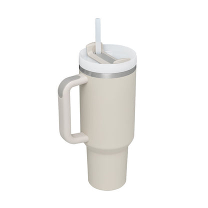 40 Oz Tumbler With Handle & Straw