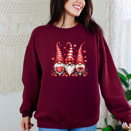 Valentine Gnome Graphic Sweatshirt