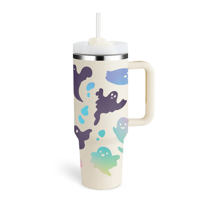 40 Oz Tumbler With Handle & Straw