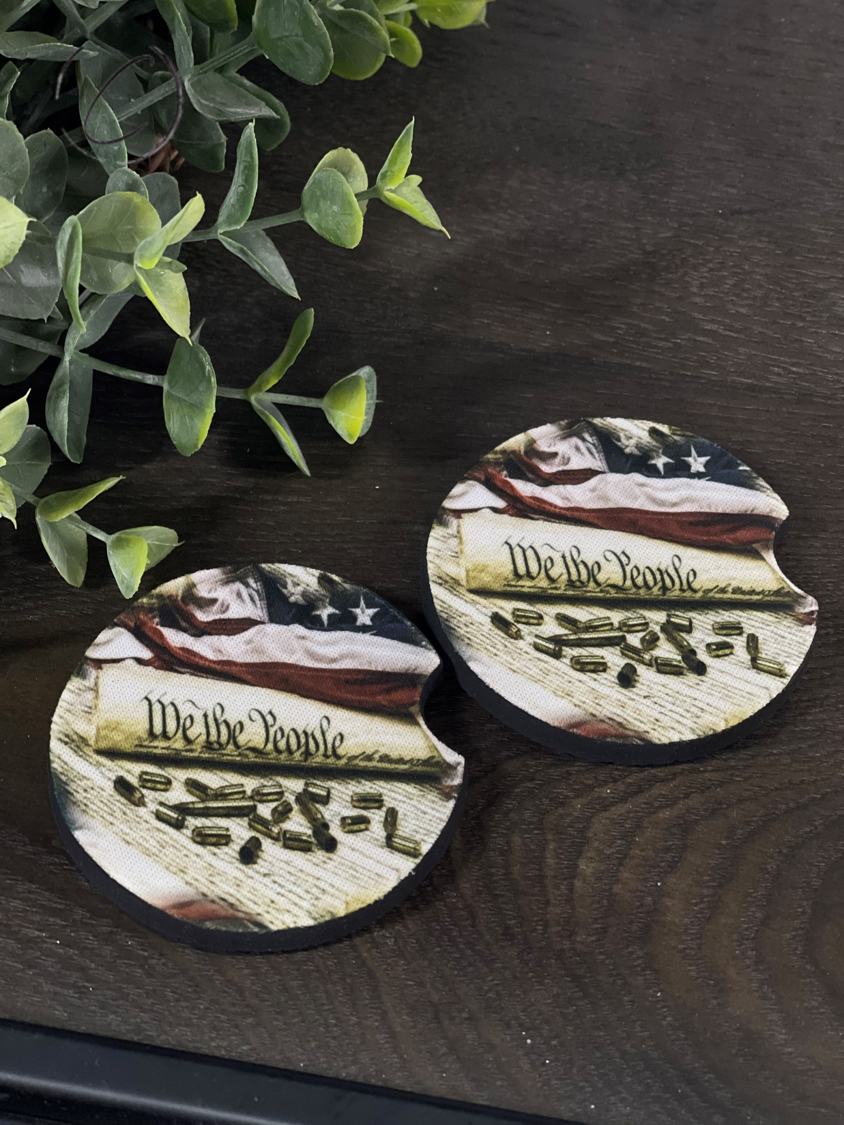 2nd We The People Car Coaster Set