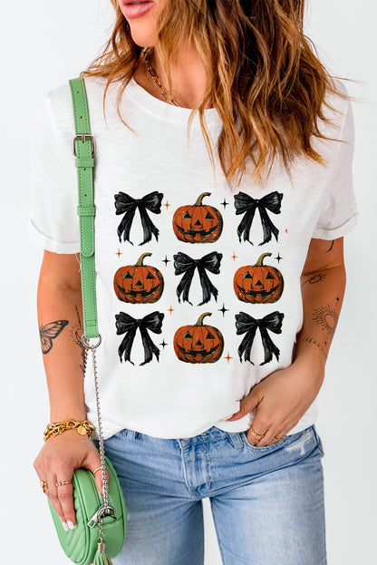 Pumpkin and Bows Short Sleeve T-Shirt