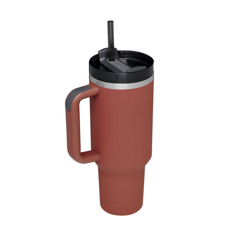 40 Oz Tumbler With Handle & Straw