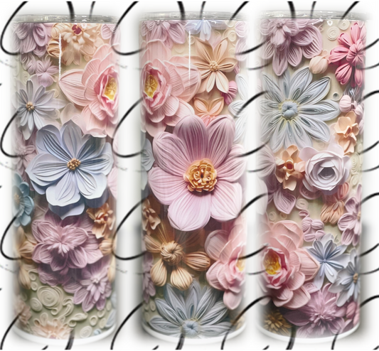 3D Daisy & Dahlia 20oz Skinny Tumbler