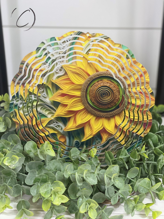 3D Sunflower Wind Spinner