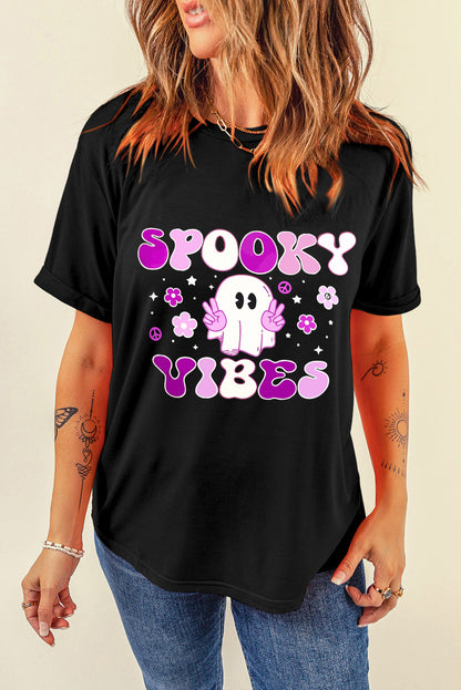 Spooky Vies in Purple Short Sleeve T-Shirt