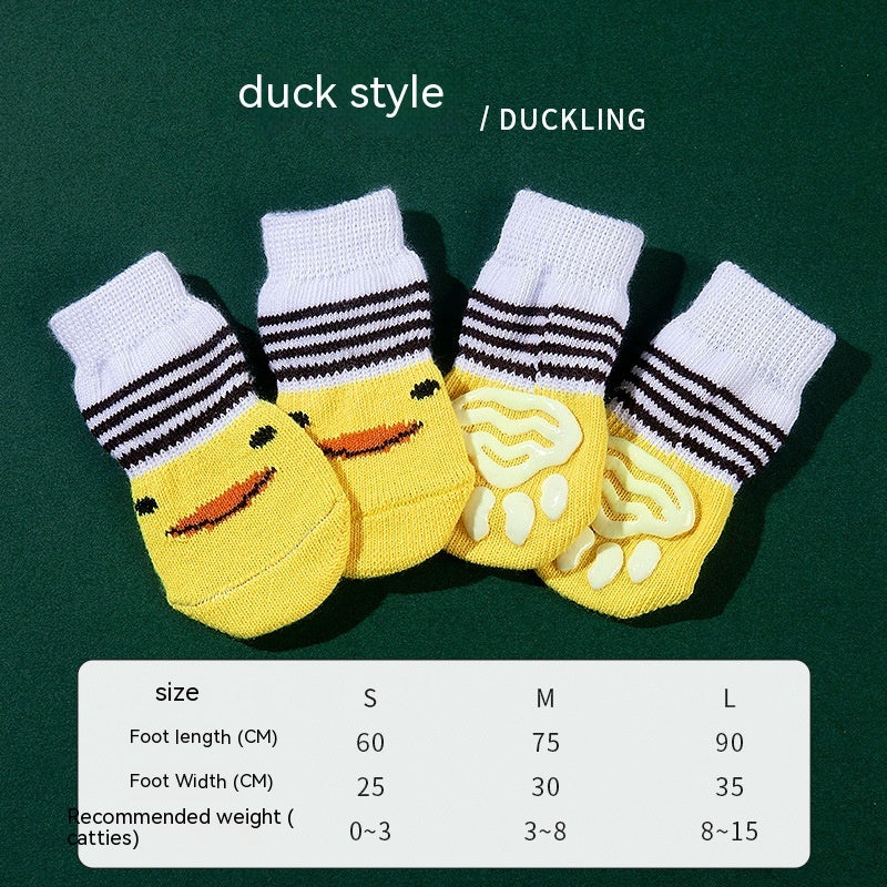 High Quality Non-slip Sole Socks Cat/Dog 4 Pack