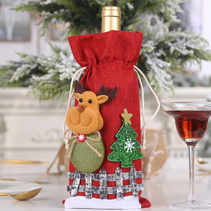 Assorted 2-Piece Christmas Doll Wine Bottle Covers