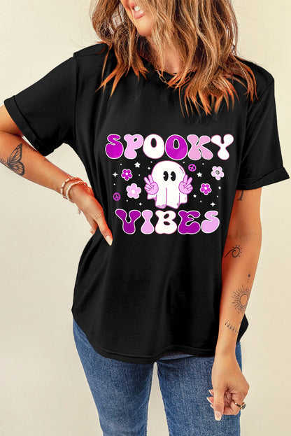 Spooky Vies in Purple Short Sleeve T-Shirt