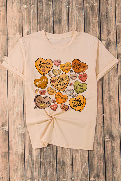 Fall Conversations Hearts T-Shirt