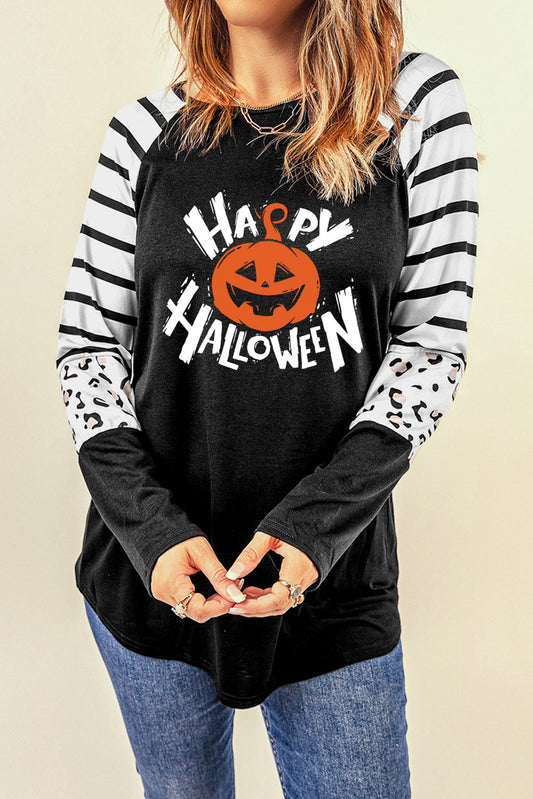 Happy Halloween Graphic Long Sleeve T-Shirt