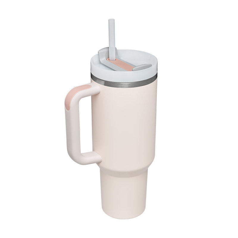 40 Oz Tumbler With Handle & Straw