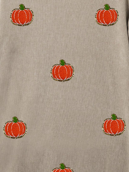 Mini Pumpkins Round Neck Sweatshirt