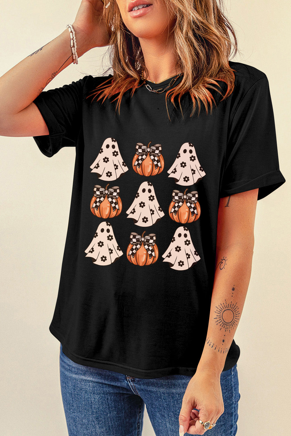 Halloween Graphic Short Sleeve T-Shirt