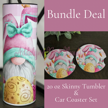 Easter Bunny Gnomes 20oz Skinny Tumbler