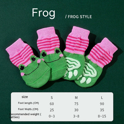 High Quality Non-slip Sole Socks Cat/Dog 4 Pack