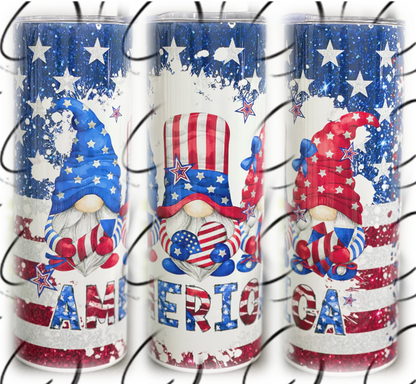 America Gnomes 20oz Skinny Tumbler