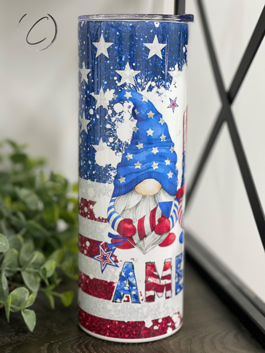 America Gnomes 20oz Skinny Tumbler