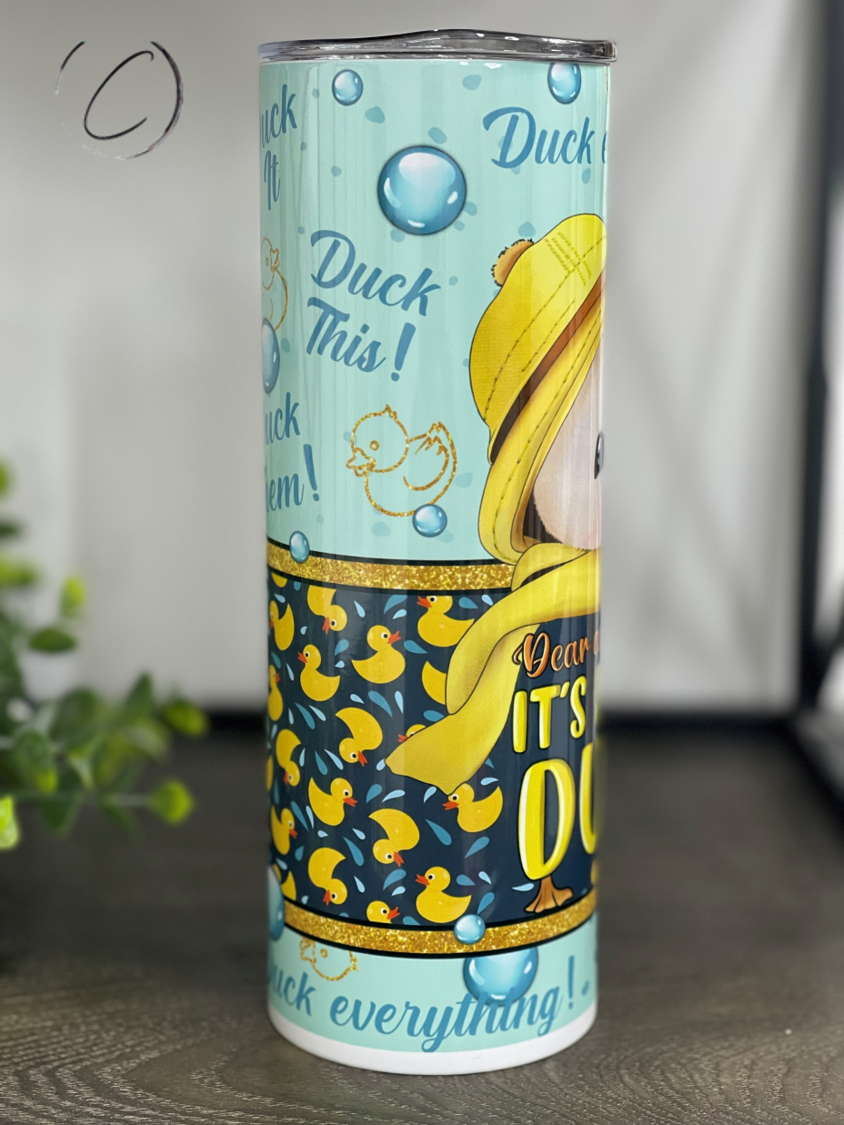 Autocorrect, It's Never Duck 20oz Skinny Tumbler