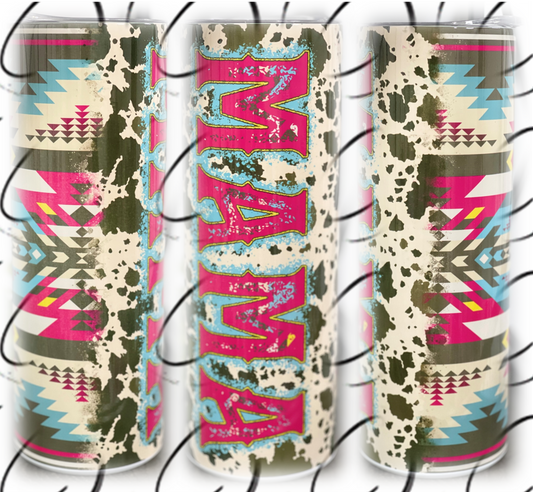 Aztec Tribal Mama 20oz Skinny Tumbler