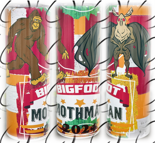 Bigfoot & Mothman 2024 20oz Skinny Tumbler