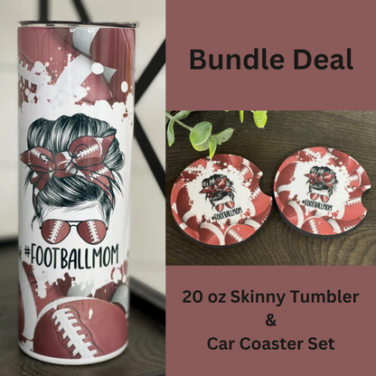 #Footballmom 20oz Skinny Tumbler