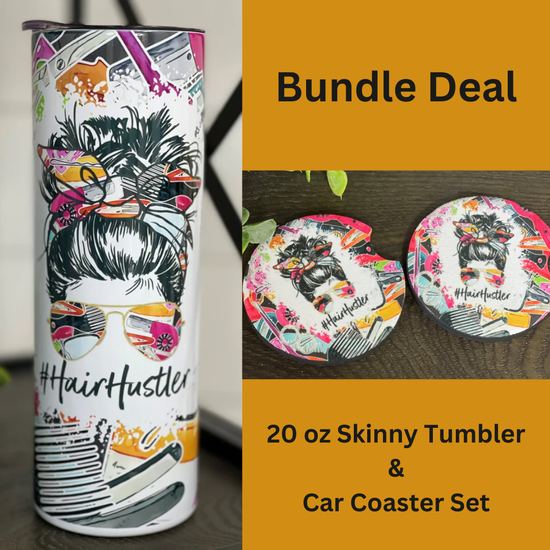 #HairHustler 20oz Skinny Tumbler