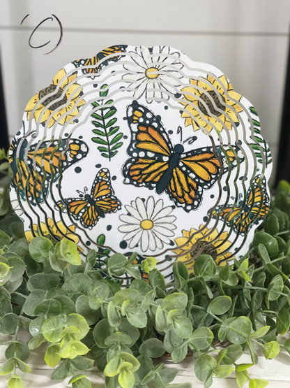 Butterflies & Wild Flowers Wind Spinner