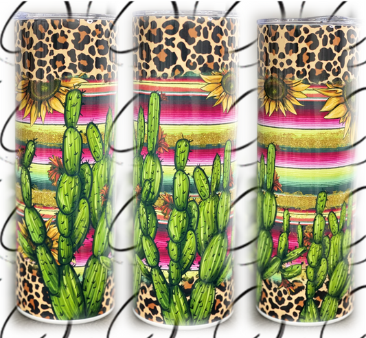 Cactus Serape 20oz Skinny Tumbler